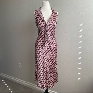 Vintage 1990s retro 100% silk Devan dress